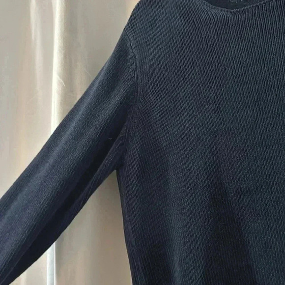 Vintage Blue Silk Soft Knitted Sweater - Picture 4 of 7